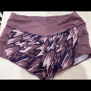 Purple printed Nike shorts